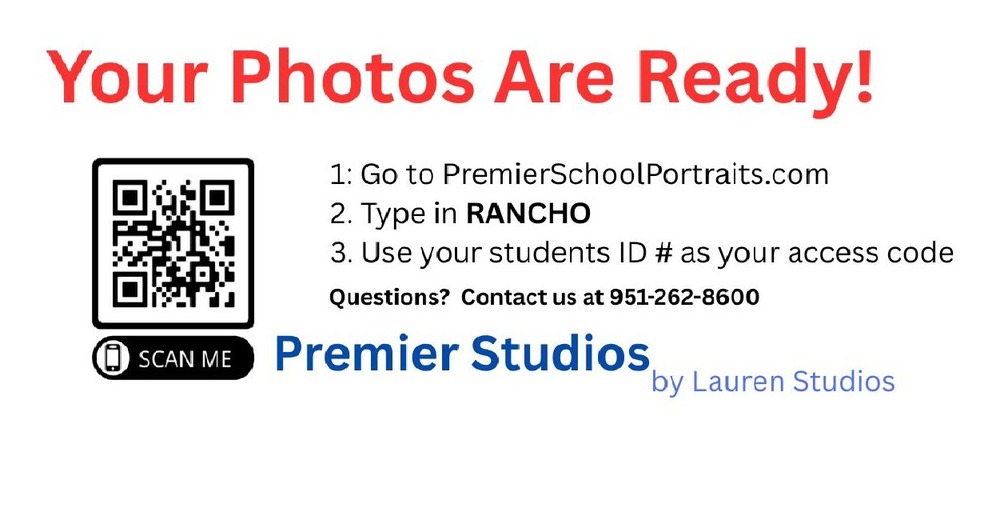 Order info with a QR code for School Photoss