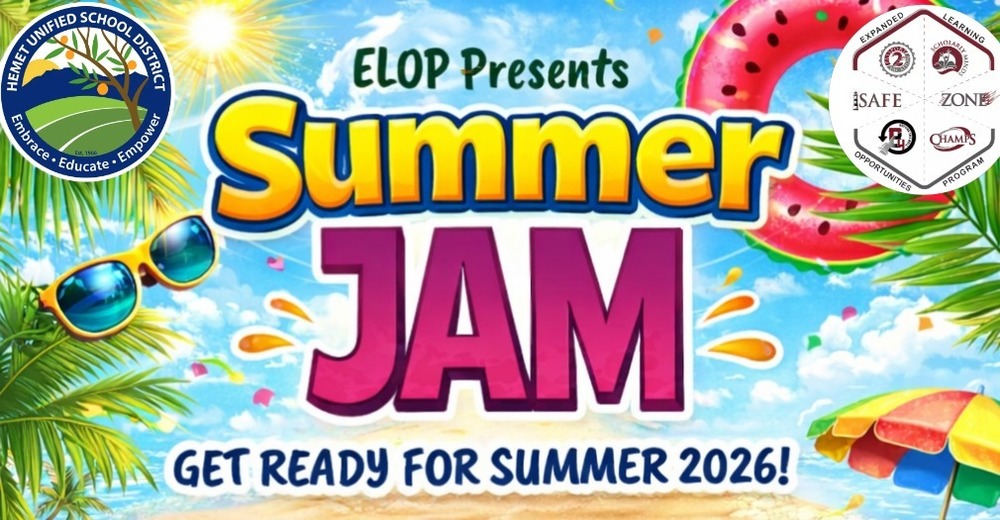 Colorful beach images represented for ELOP Summer school and information