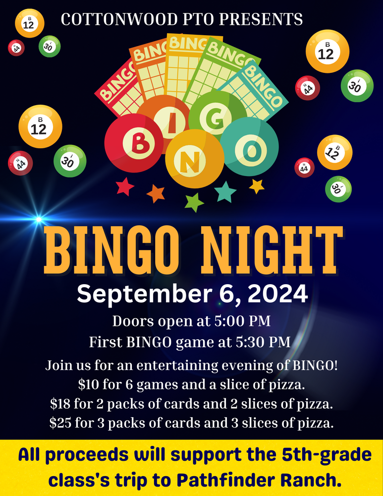 Bingo Night - Friday September 6th