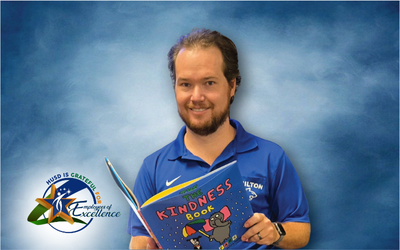 Teacher reading book