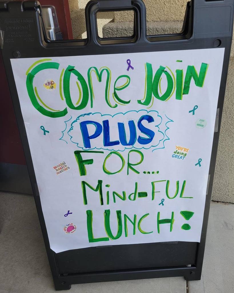 mindful lunch sign