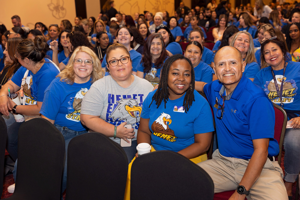 Hemet Elementary School staff at Welcome Back Event