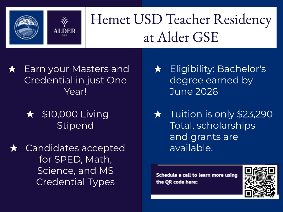 Teacher Residency Flyer