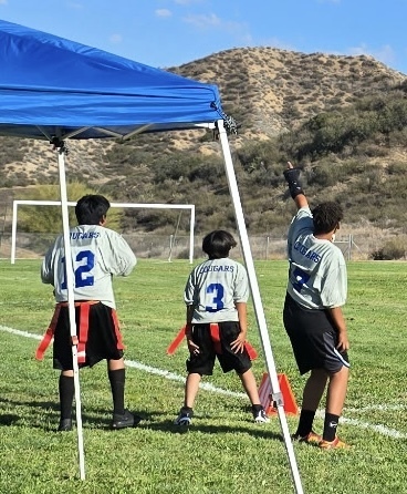 Cheering on the team