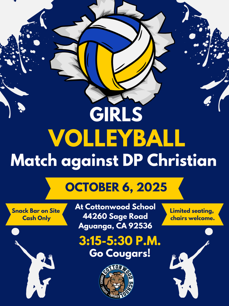 Girls Volleyball Match on Monday at Cottonwood