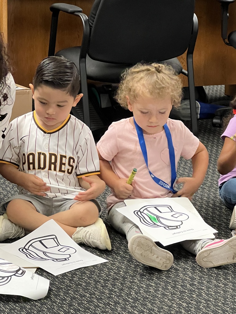 Drawing themselves in backpacks