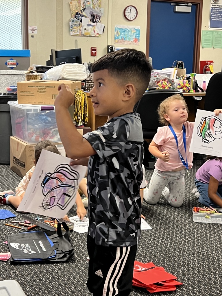 Sharing his backpack