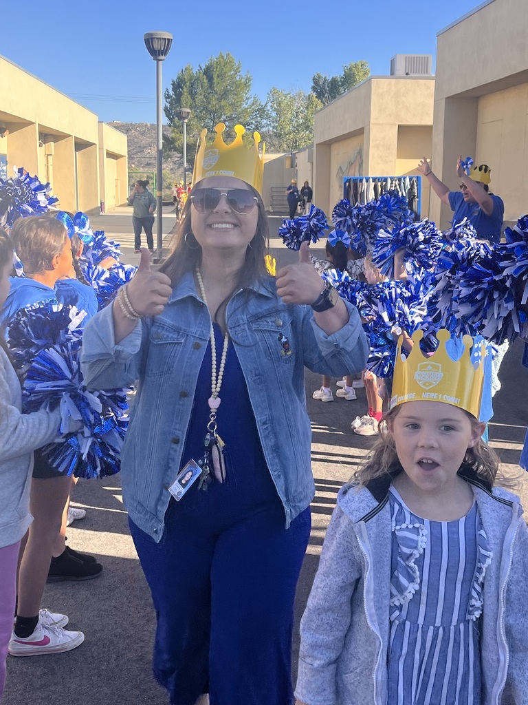 Miss Perez leading the 2nd Graders