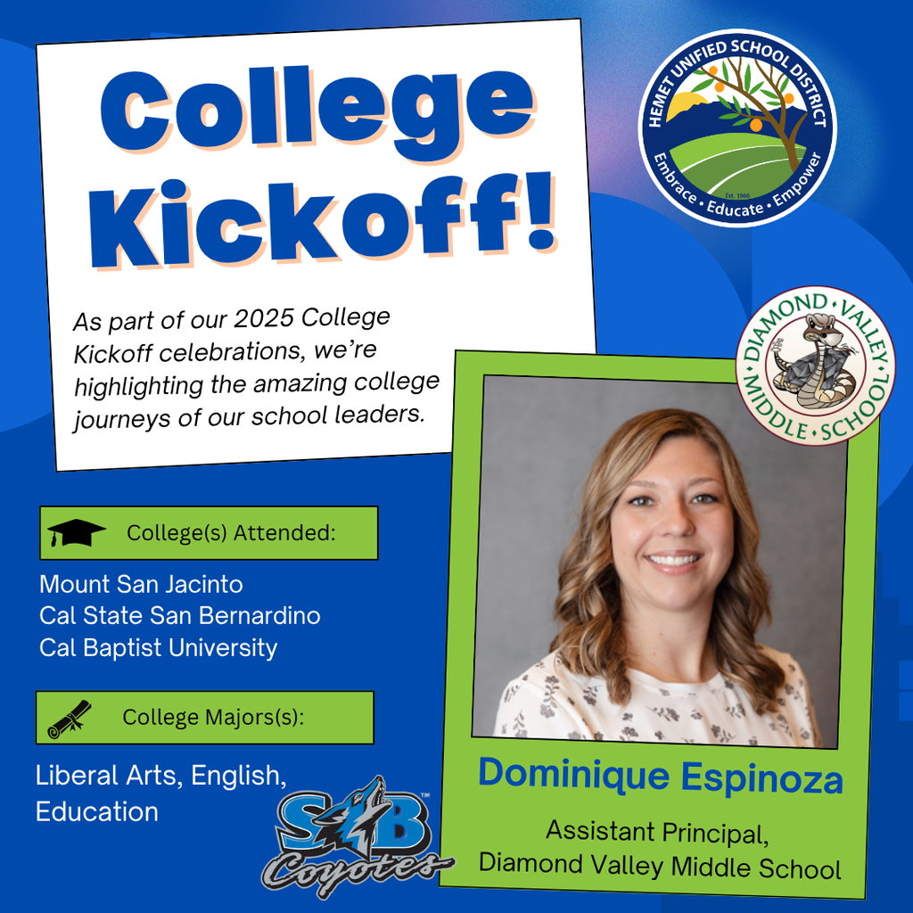 Dominique Espinoza Asst Principal Diamond Valley Highlight