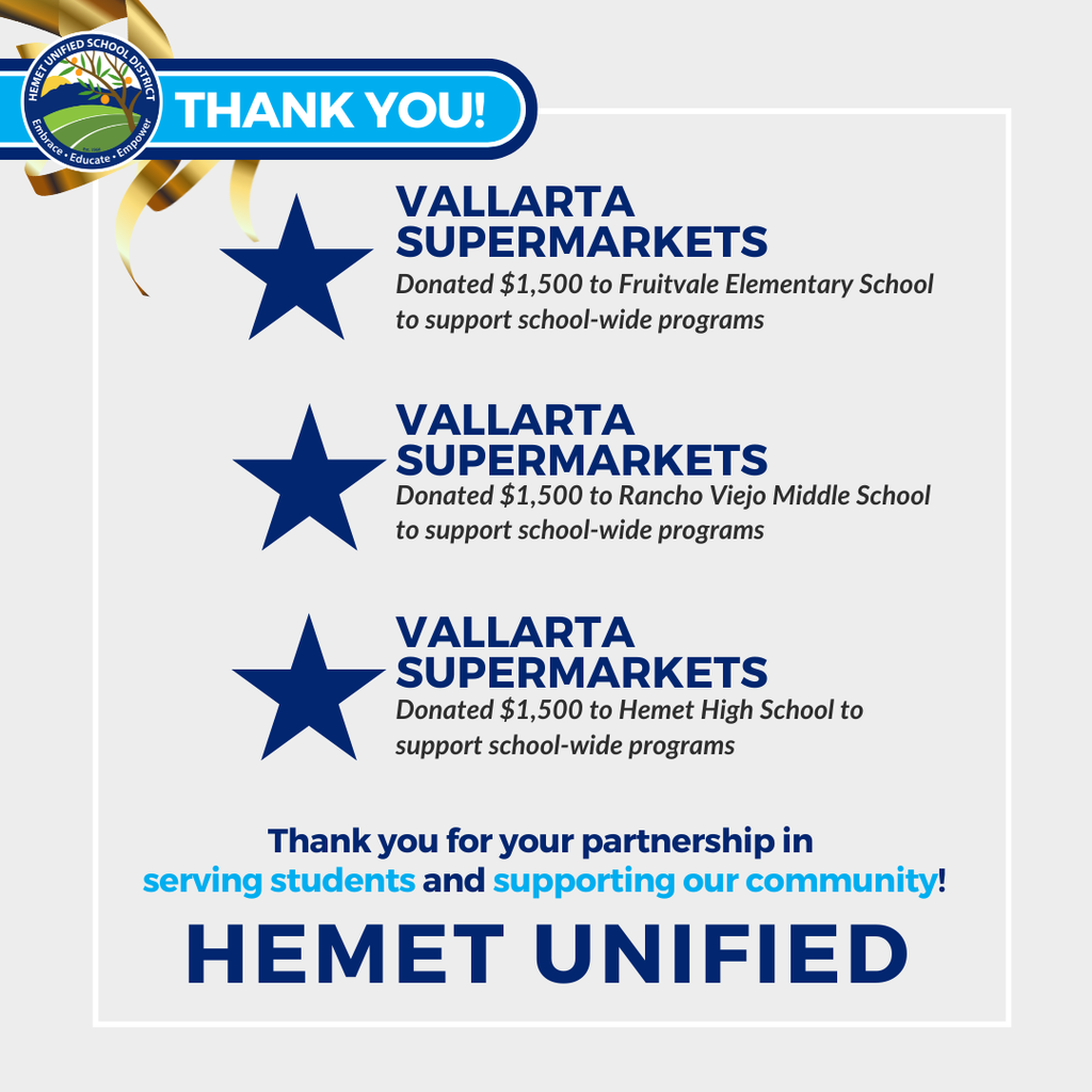 HUSD THANK YOU Posts (6)