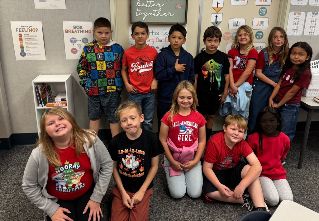 3rd Graders showing up with red