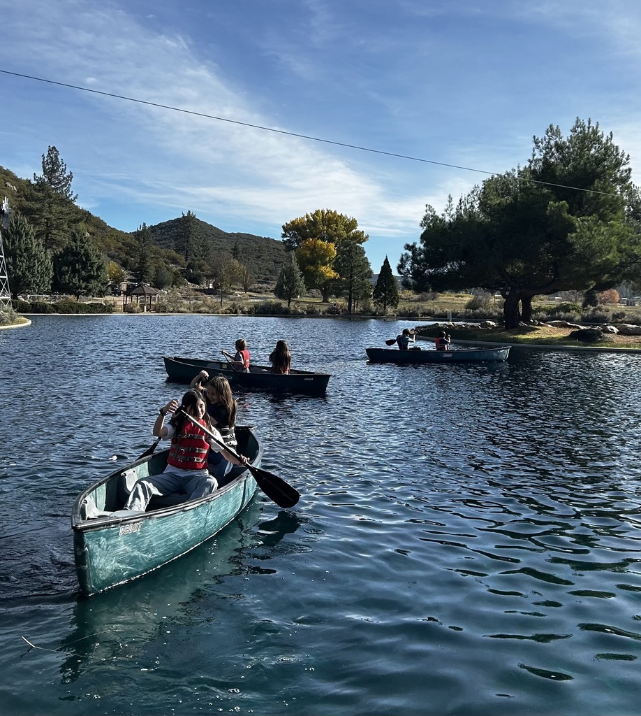 Canoing on the lake.
