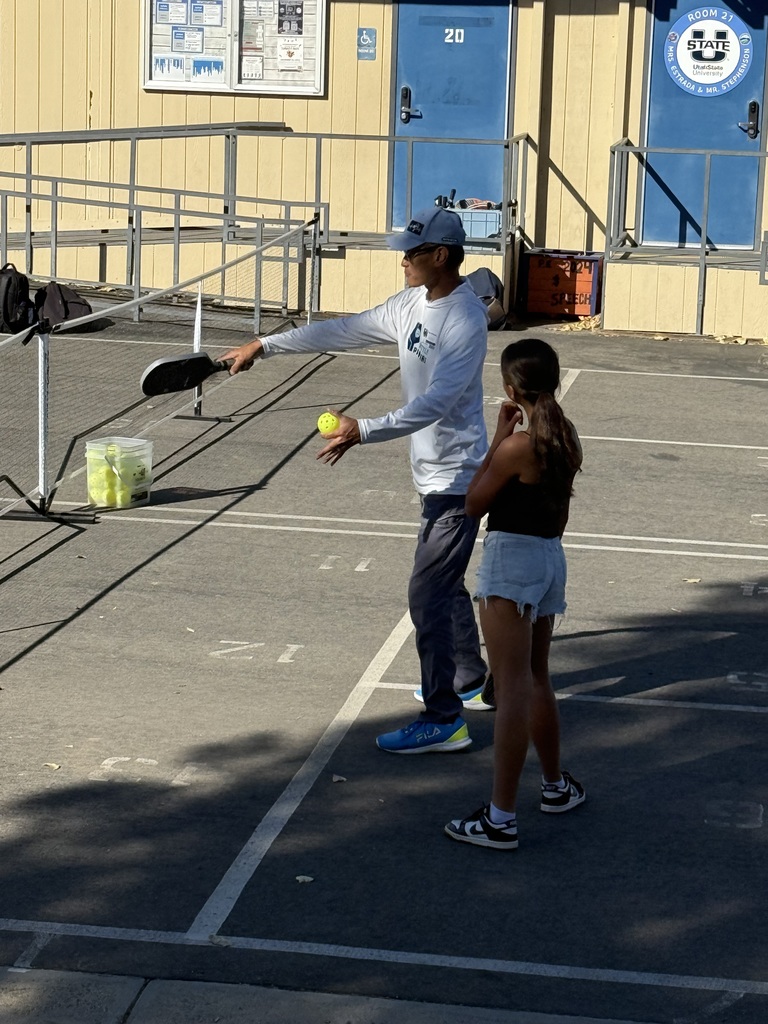 Demonstrating a serve
