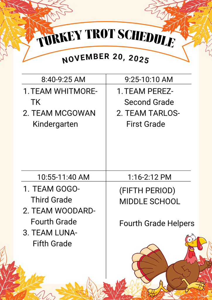 Turkey Trot Schedule (1)