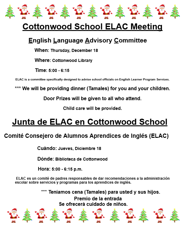 ELAC Meeting Flyer