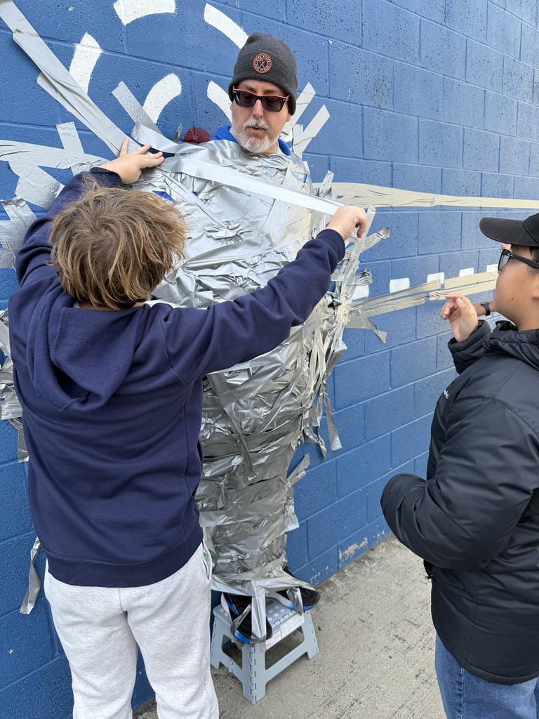 Putting on the tape!