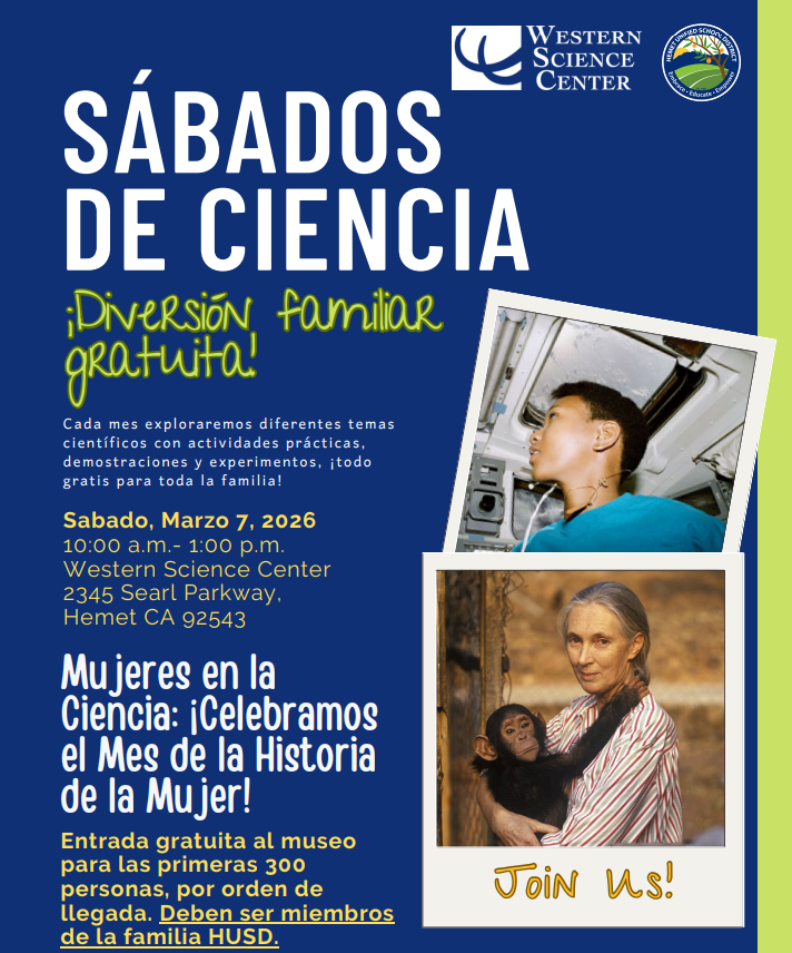 Science Center Flyer Spanish