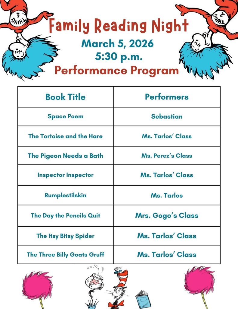 Performance Schedule