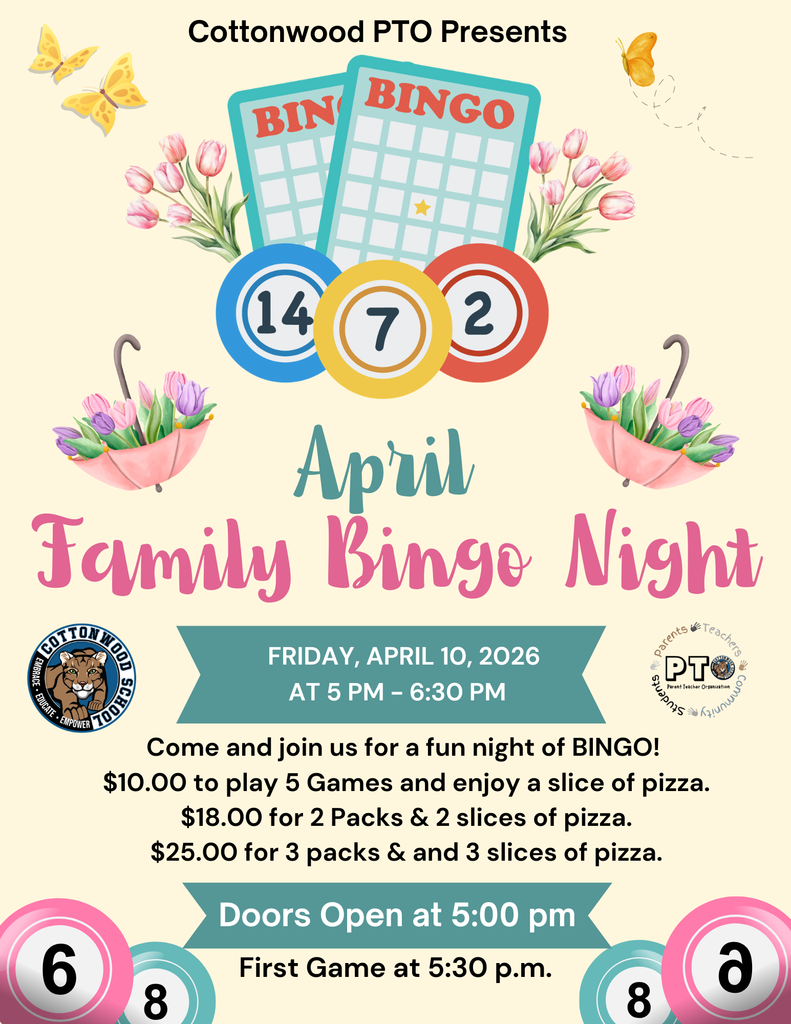 Family Bingo Night April 10th.