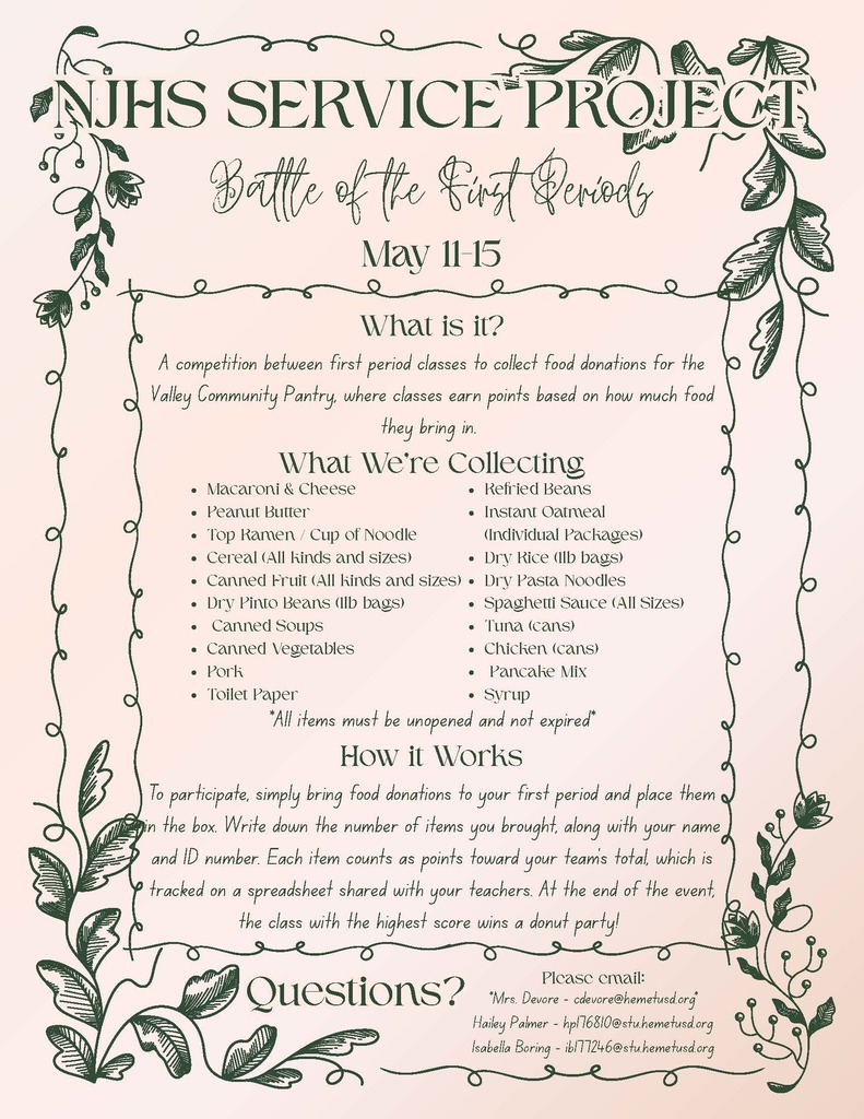 NJHS Food Drive