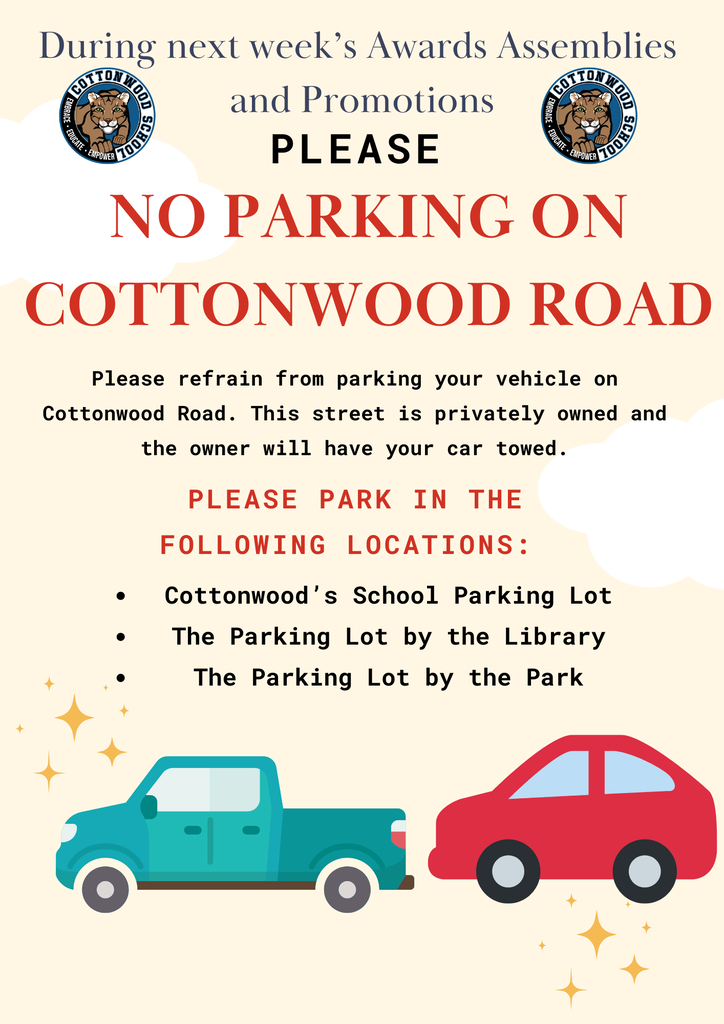 No Parking on Cottonwood Road