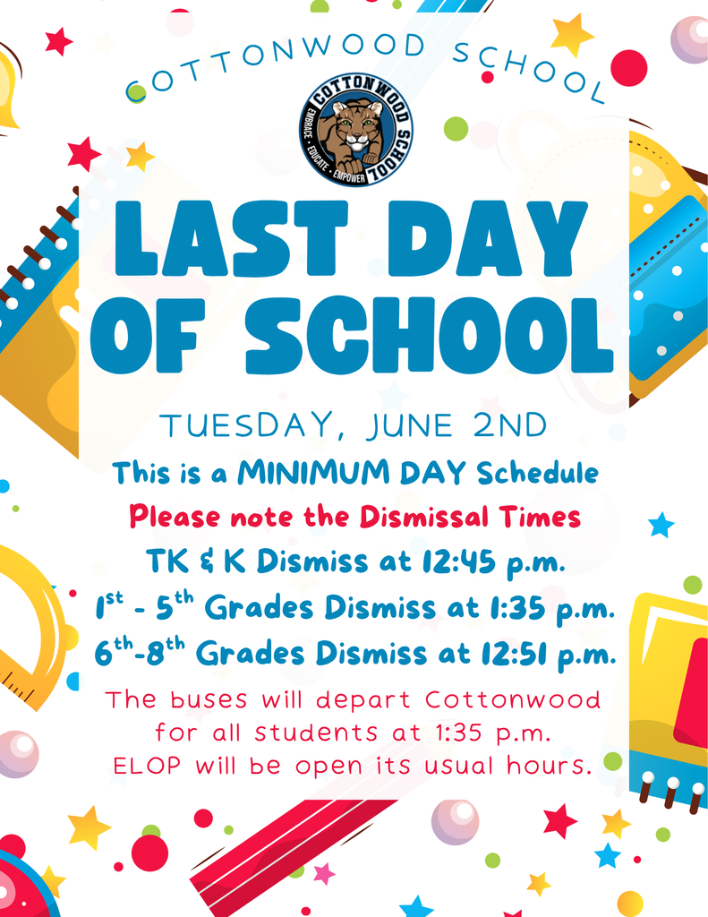 Last Day of School June 2nd