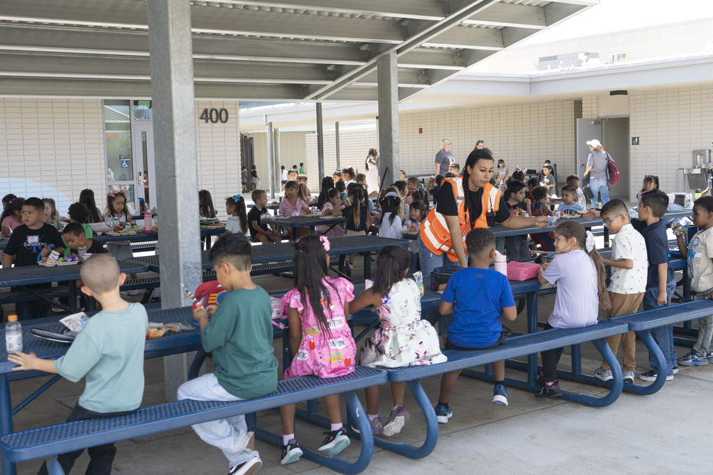 Lunch time at elementary school