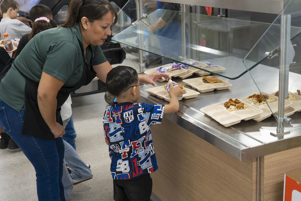 Student getting lunch
