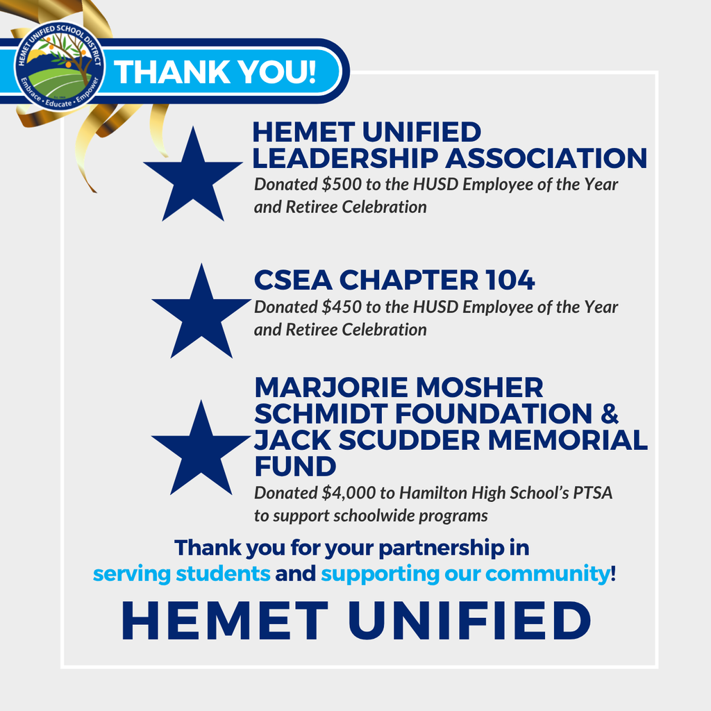 Donation Thank You's