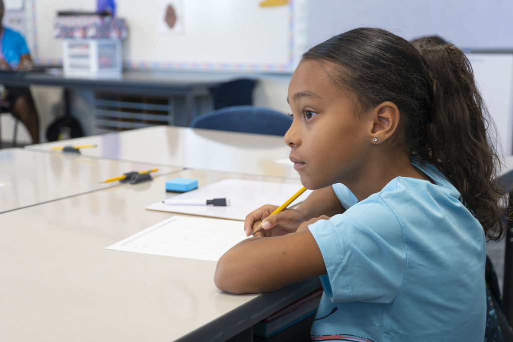 student in class