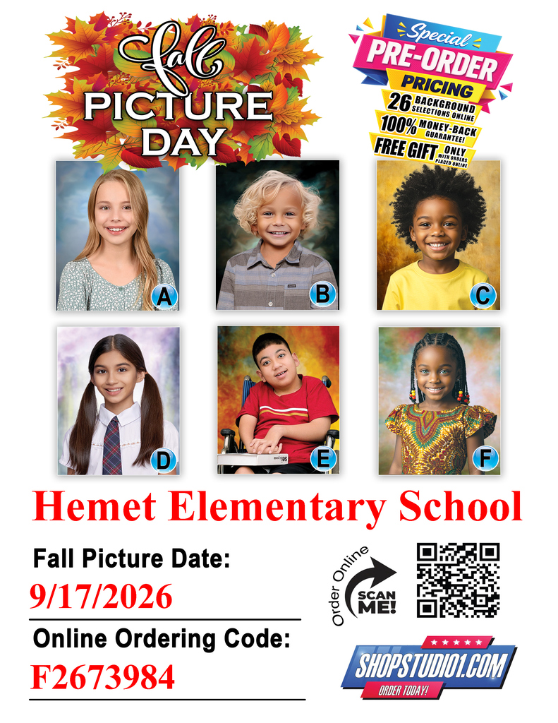 Picture Day Thursday September 17th