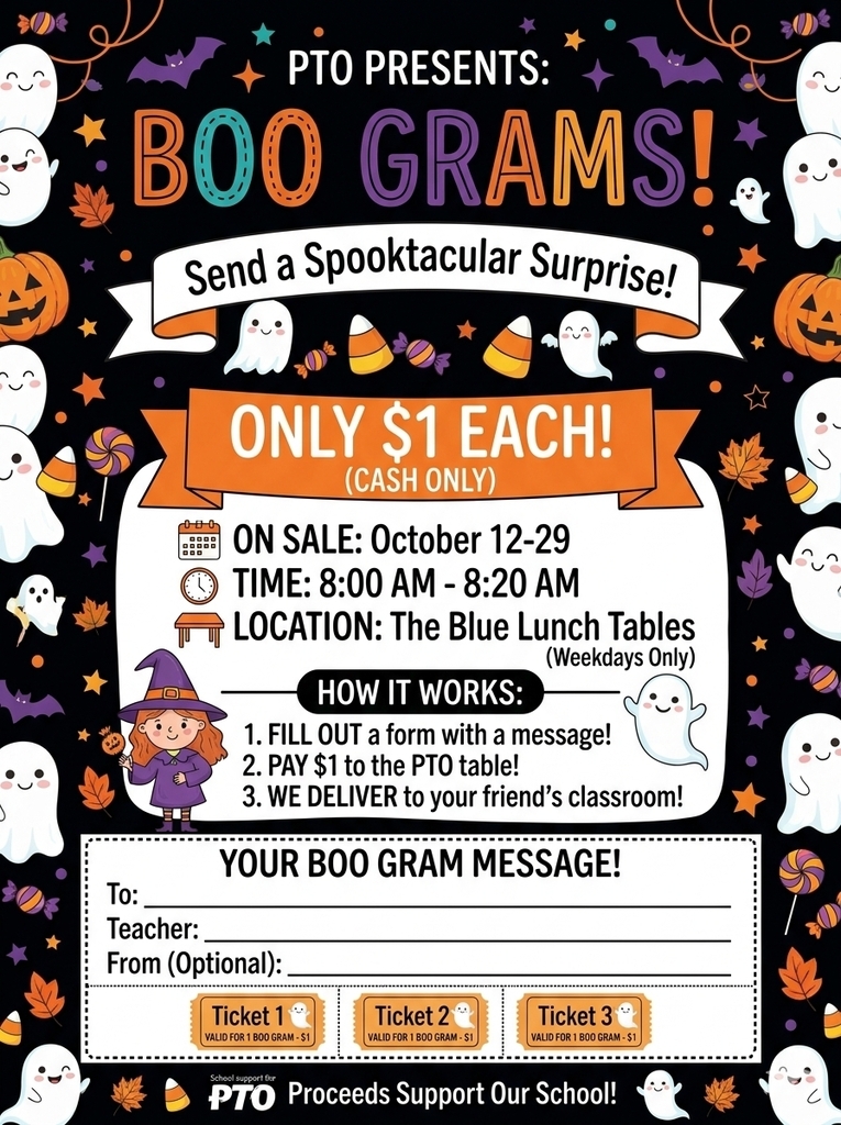 Boo Grams for Sale - October 12th -29th