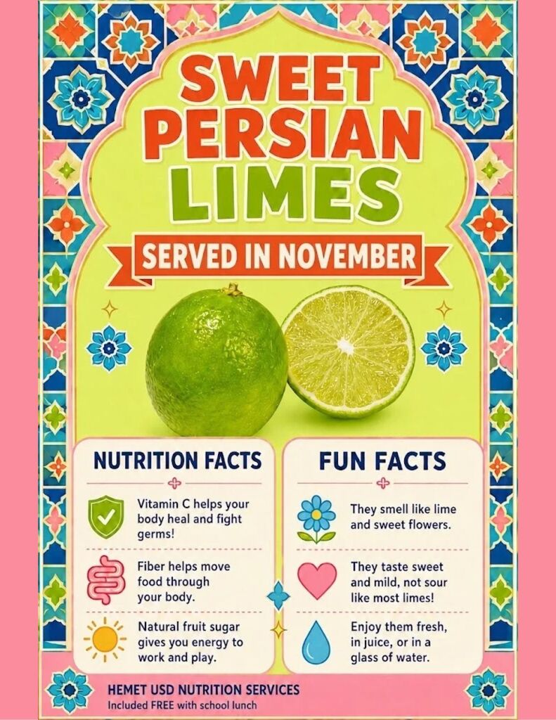 Sweet Persian Limes - Nutrition Services Flyer