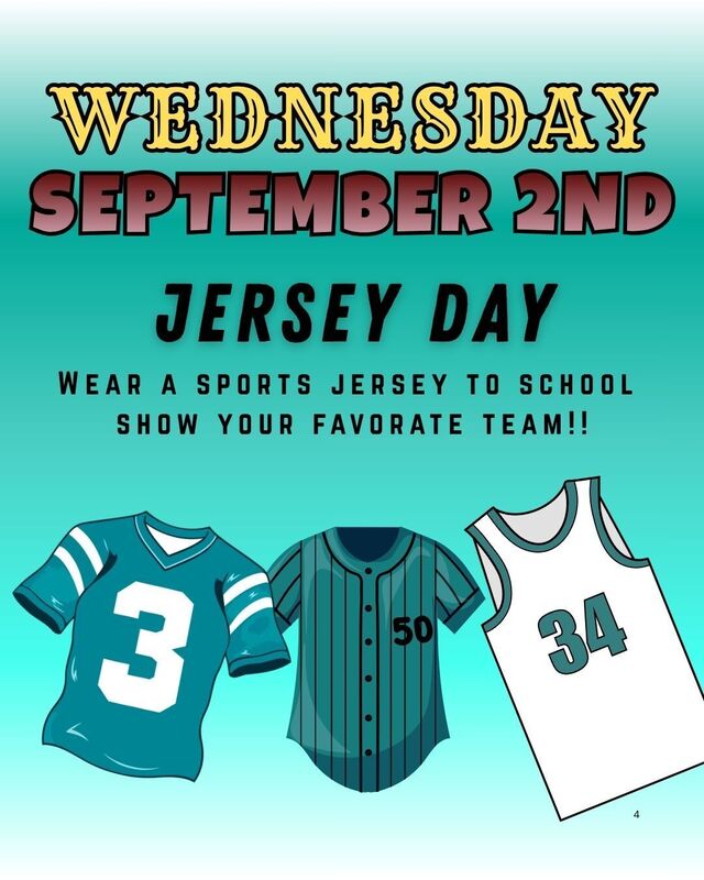 Spirit Week - August 31 - September 4th