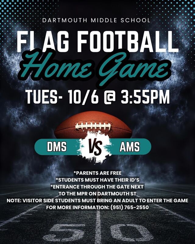 Flag Football and Girls Volleyball Games - Week of October 5th