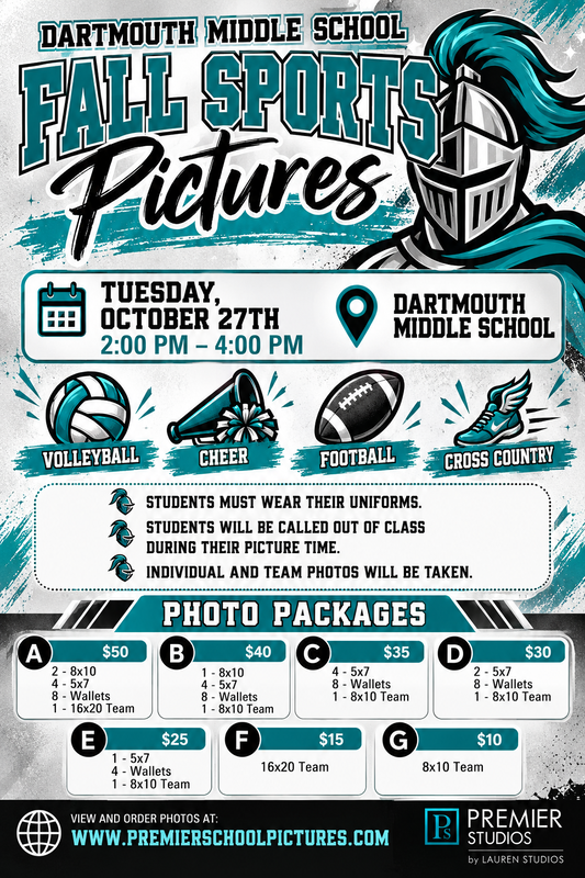 Fall Sports Picture Day - Tuesday, October 27th