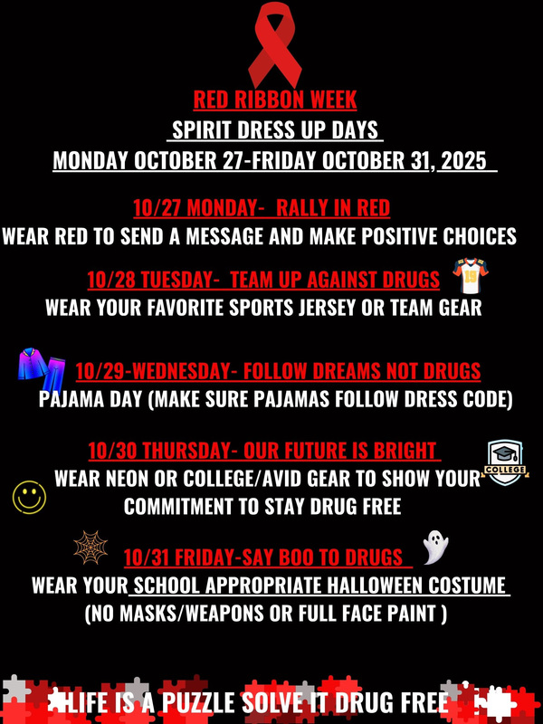 Red Ribbon Week - Oct. 27th - Oct. 31st