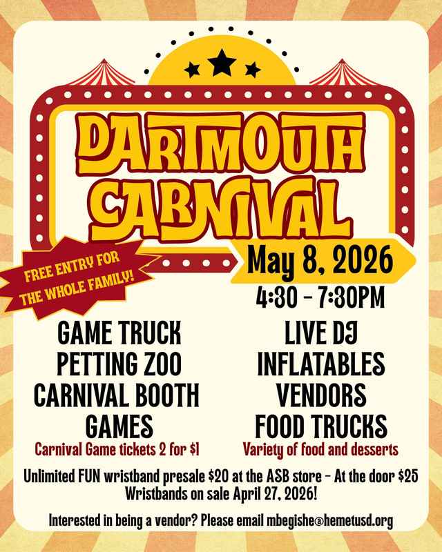 Save the Date - Dartmouth Carnival - Friday, May 8th