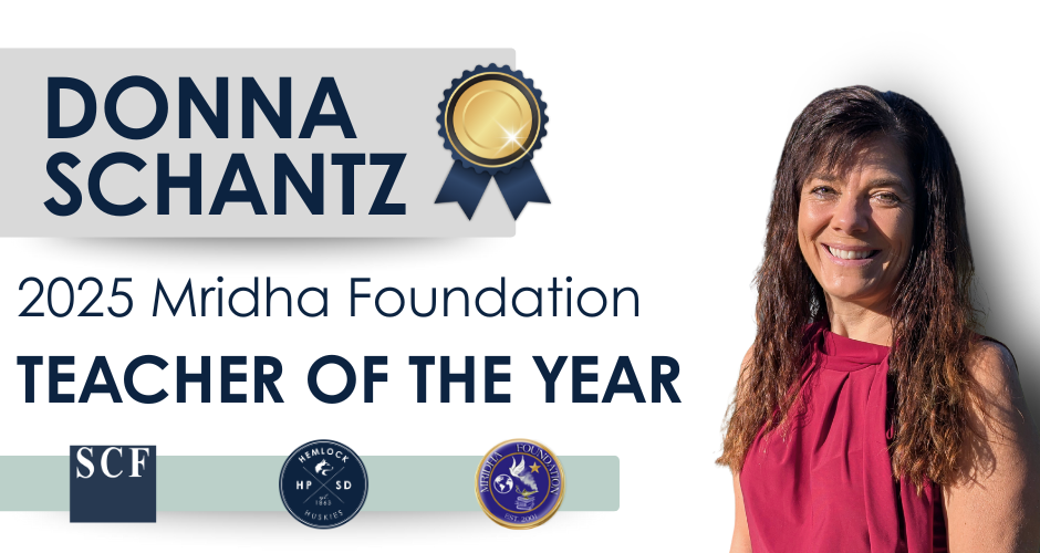 Donna Schantz, 2025 Mridha Foundation Teacher of the Year