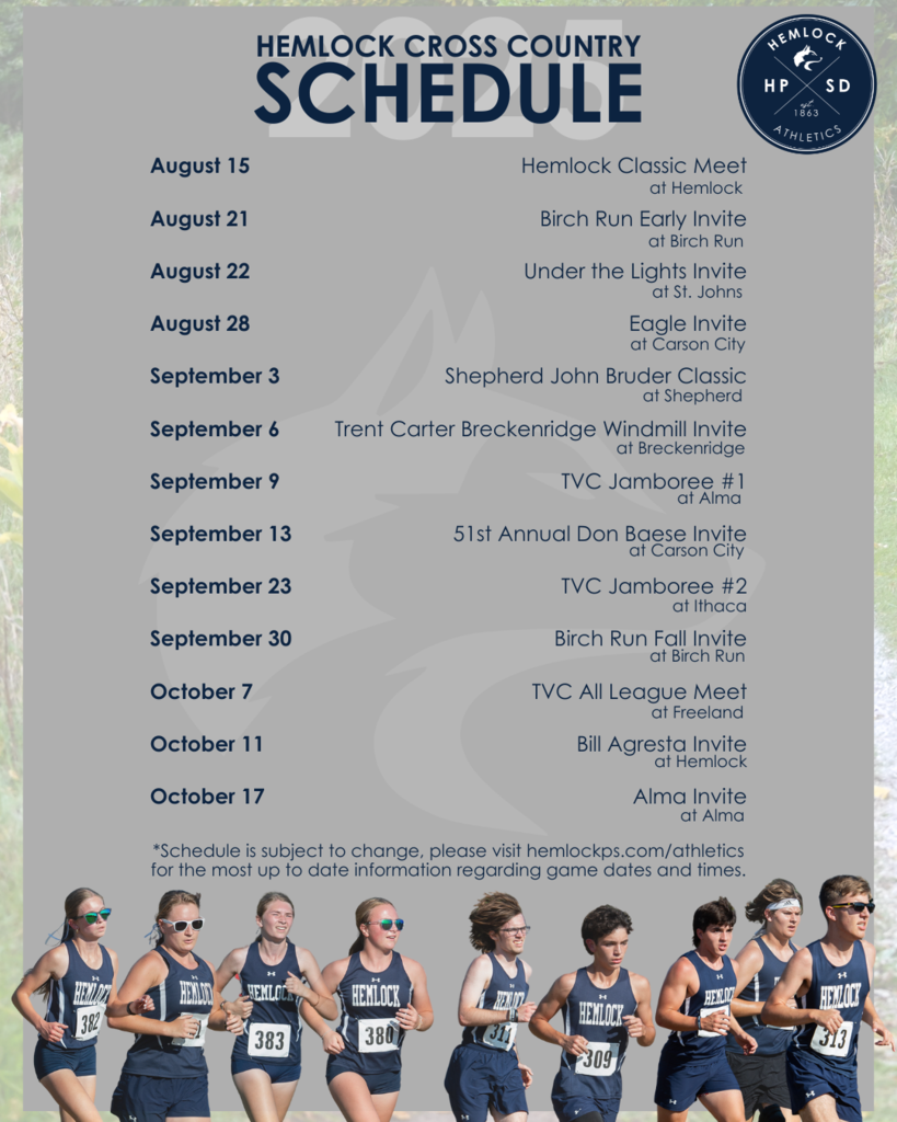 2025 Cross Country Schedule