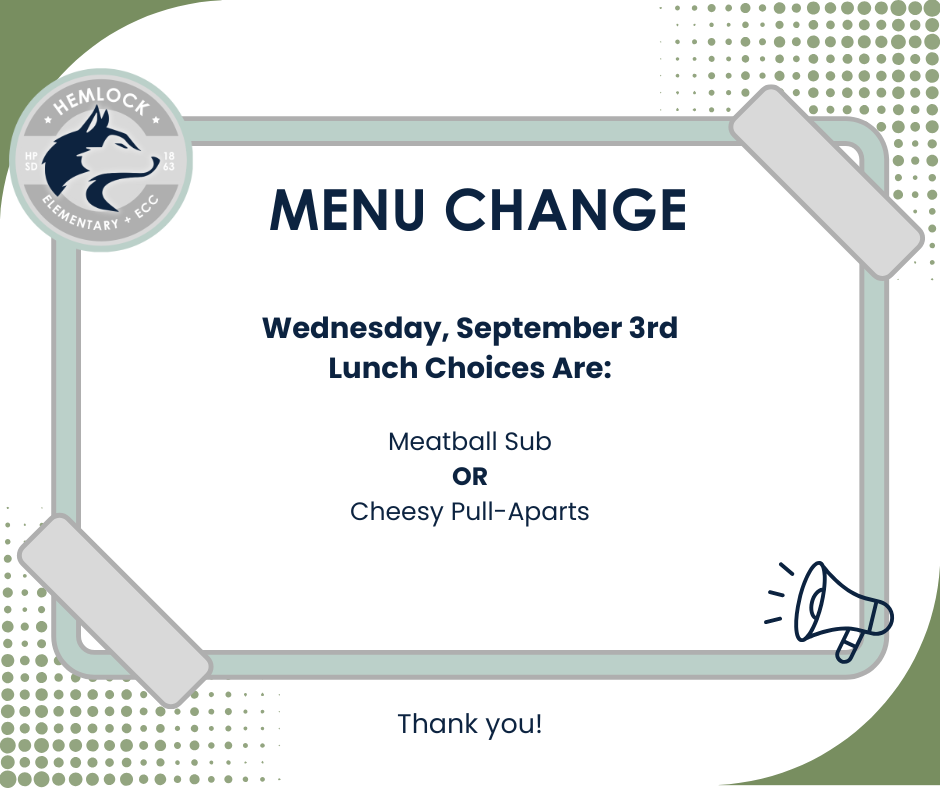 Lunch Menu Change