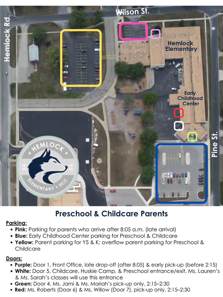 preschool & childcare drop off and pick up
