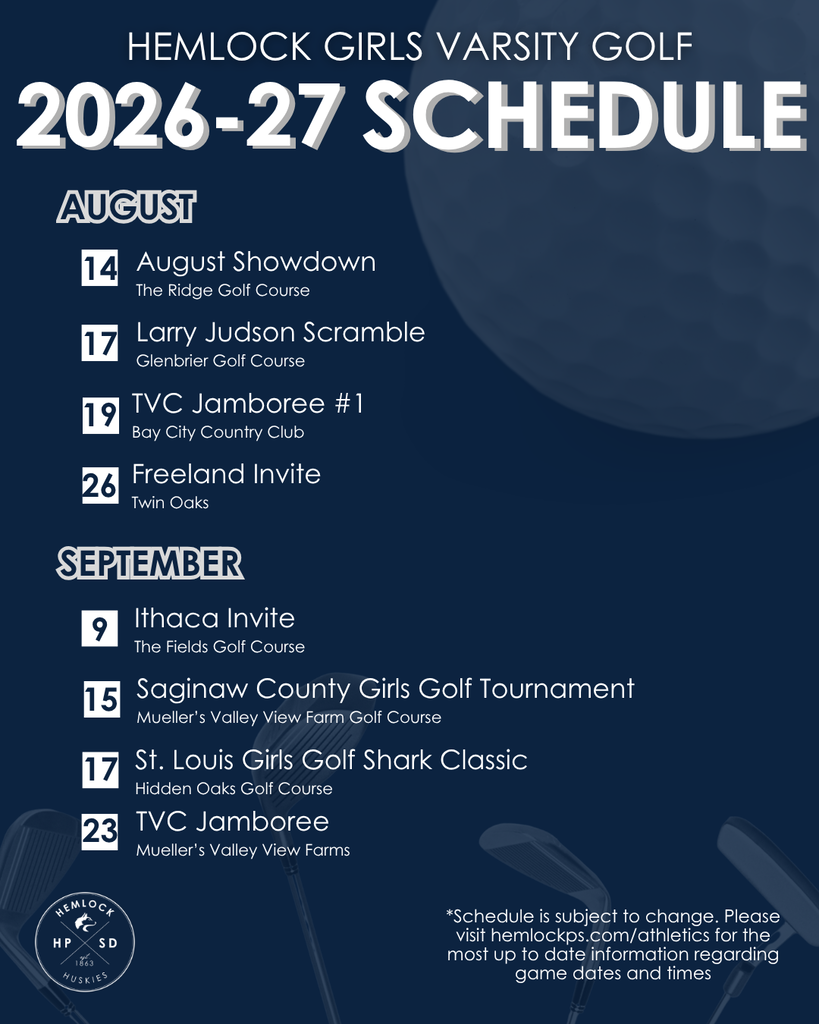 Golf Schedule