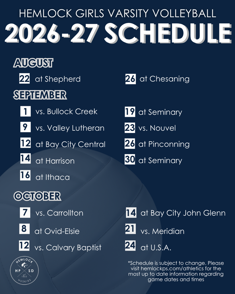 Var. Volleyball Schedule