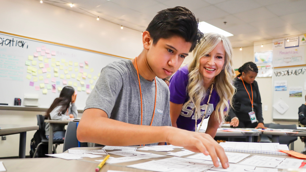 HMS student with Christina Conklin TOY
