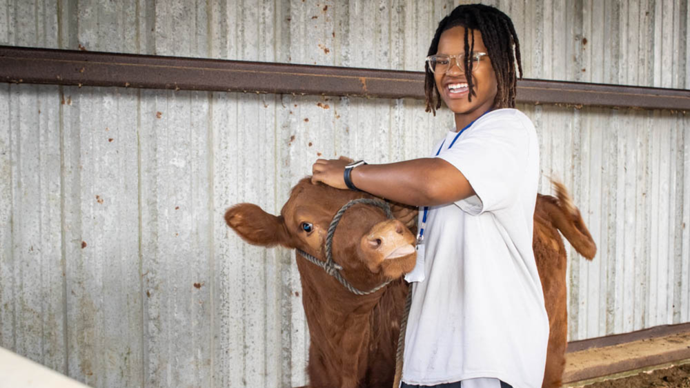 HHS FFA Student with Project