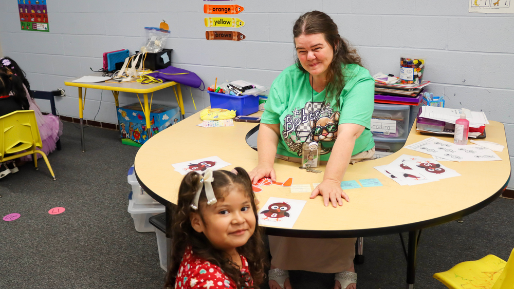Rebecca Lopez and student