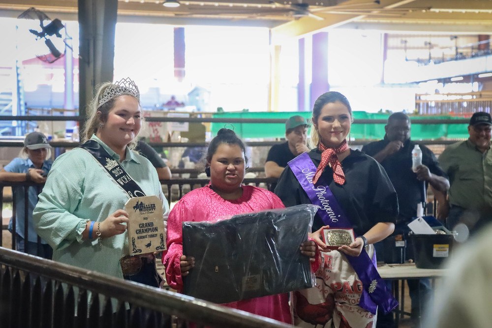 McKayla Houston Grand Champion Turkey at 2025 Waller Co. Fair