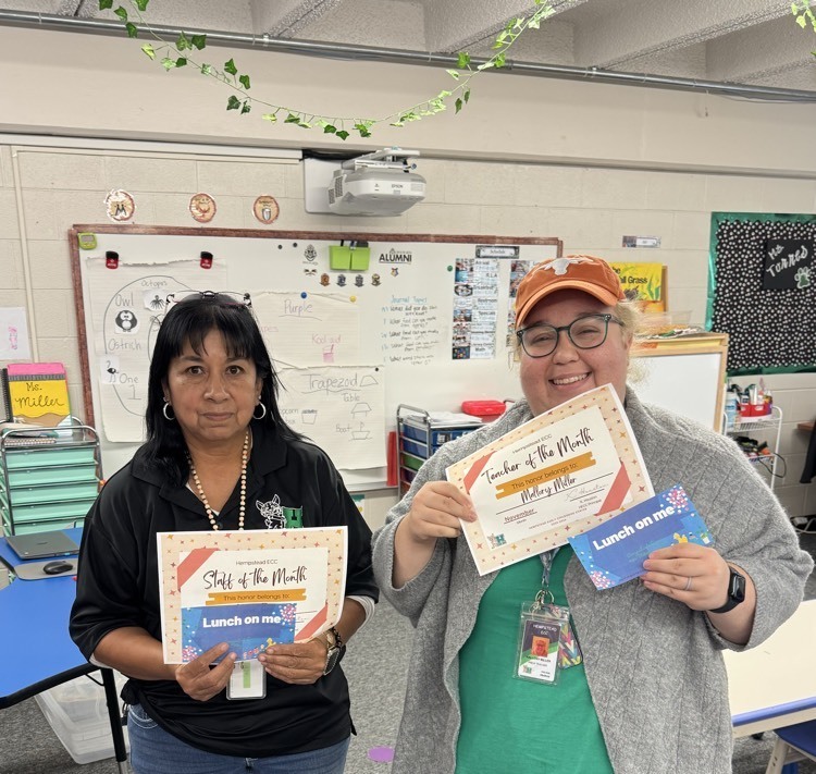 teacher and staff of the month