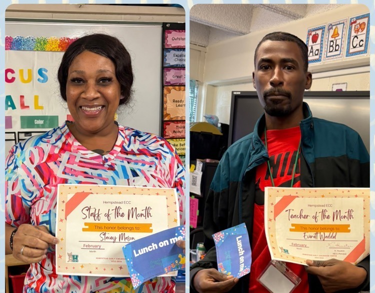 teacher and staff of the month